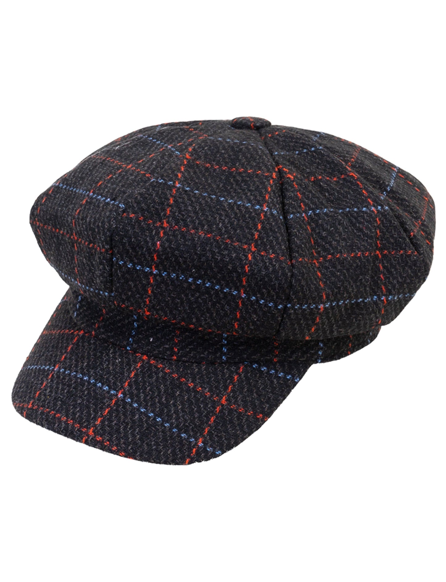 Magid Line Check Pattern Newsboy Cabby Cap