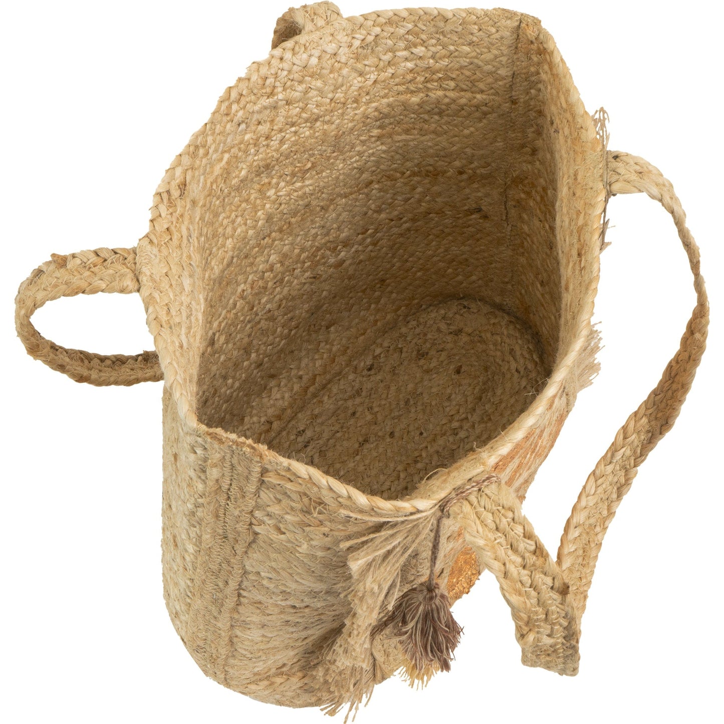 Magid Metallic Leopard Print Natural Straw Jute Tote