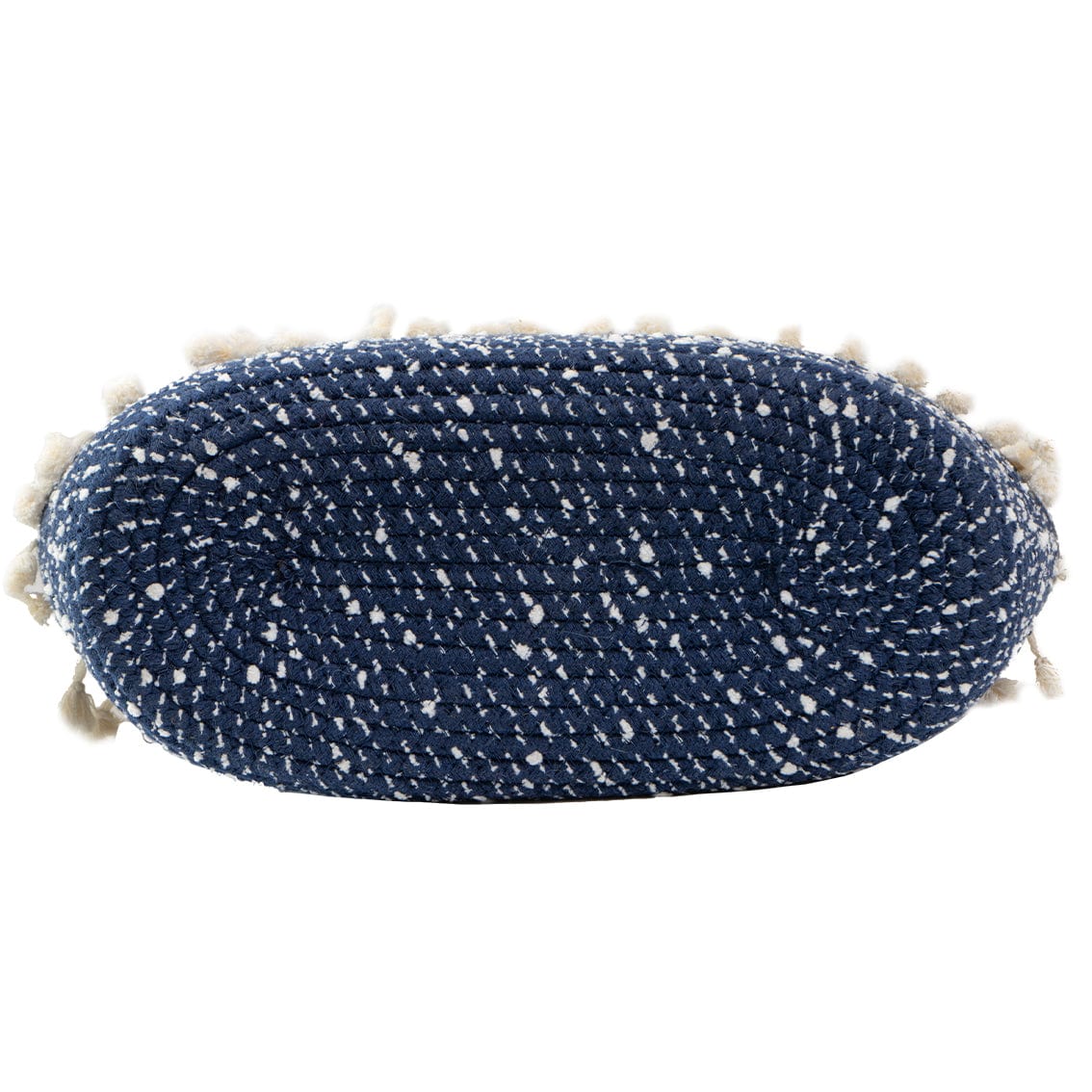 Magid Natural Cotton Woven & Faux Leather Fringe Shoulder Tote