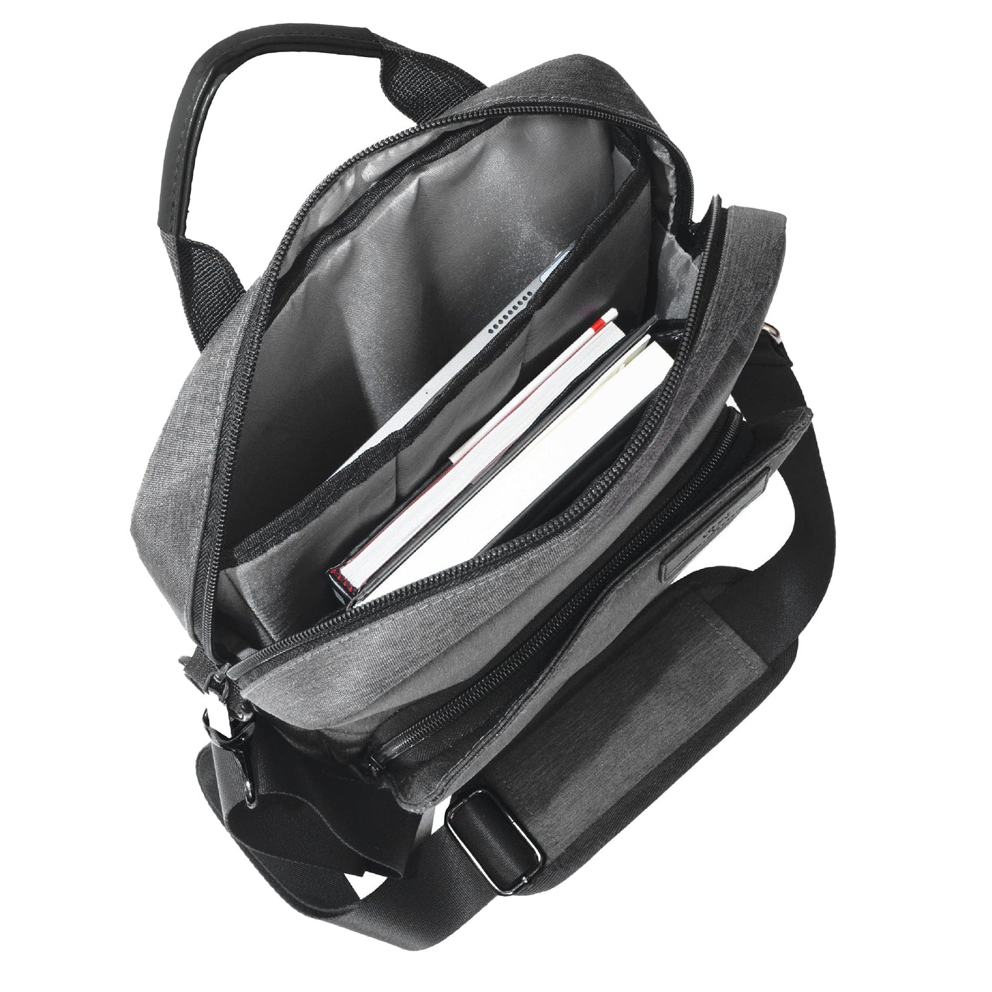 Jack Abrahams The Messenger 12-In Twill Messenger Bag with Tablet Sleeve