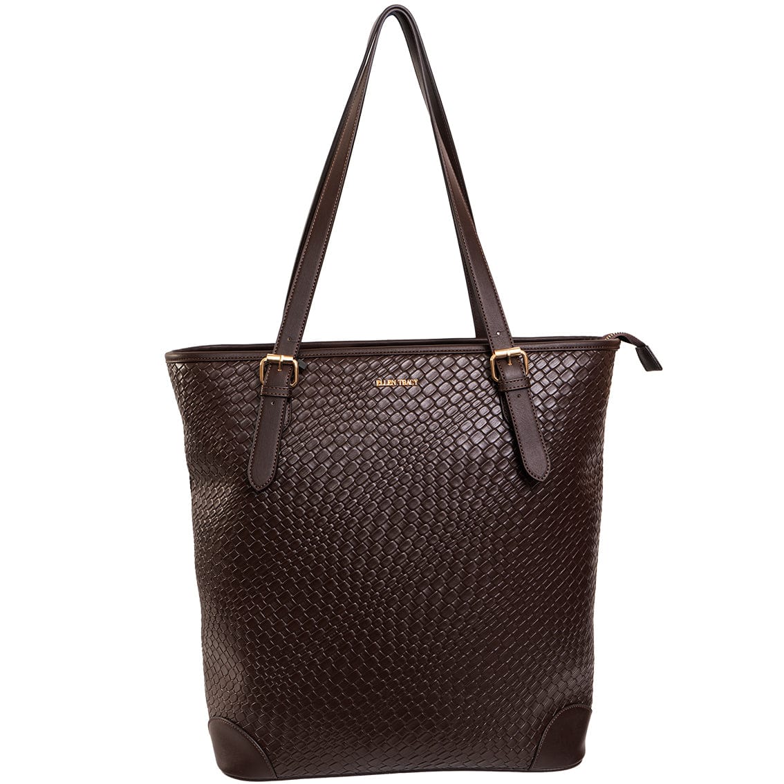 Ellen Tracy 18 Inch Woven Large Travel Workbook Tote Bag