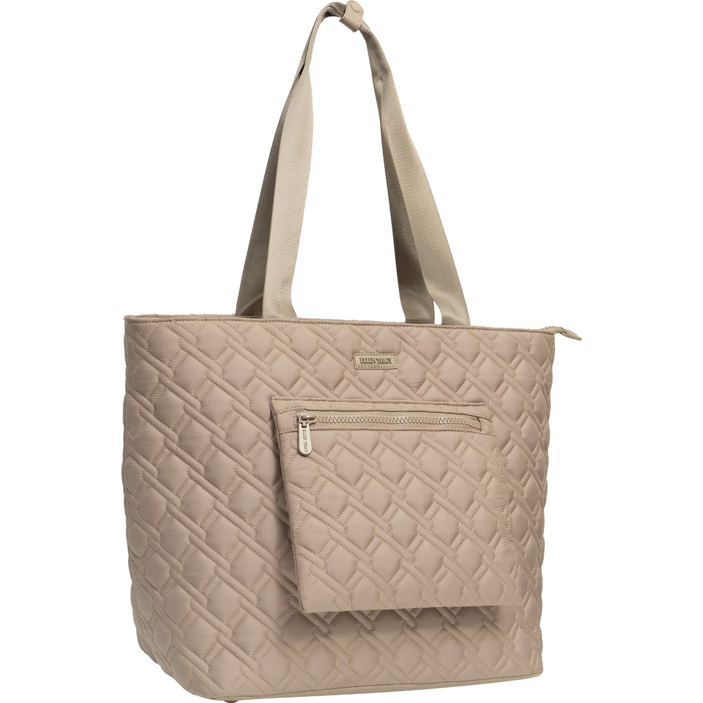 Ellen Tracy 20 Inch Basket Weave Quilted Nylon Large Travel Workbook Tote Bag