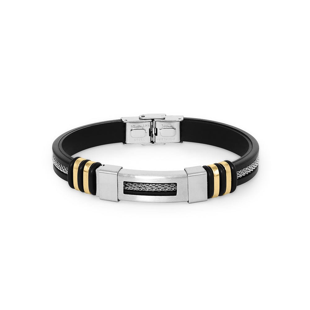 French Connection Men's 45MM Silver & Gold Tone Watch & Bracelet Gift Set