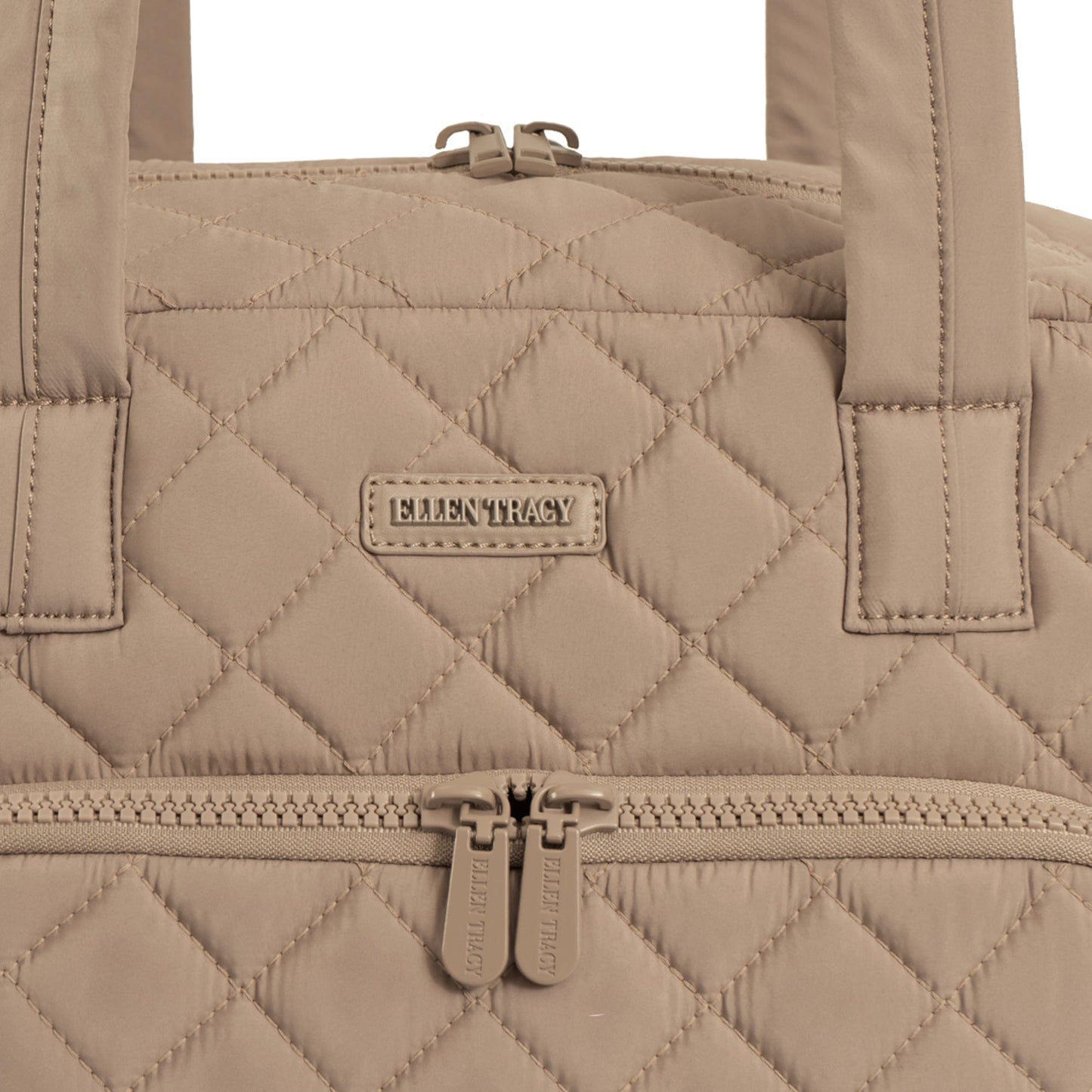 Ellen Tracy 20 Inch Diamond Nylon Quilted Travel Duffel