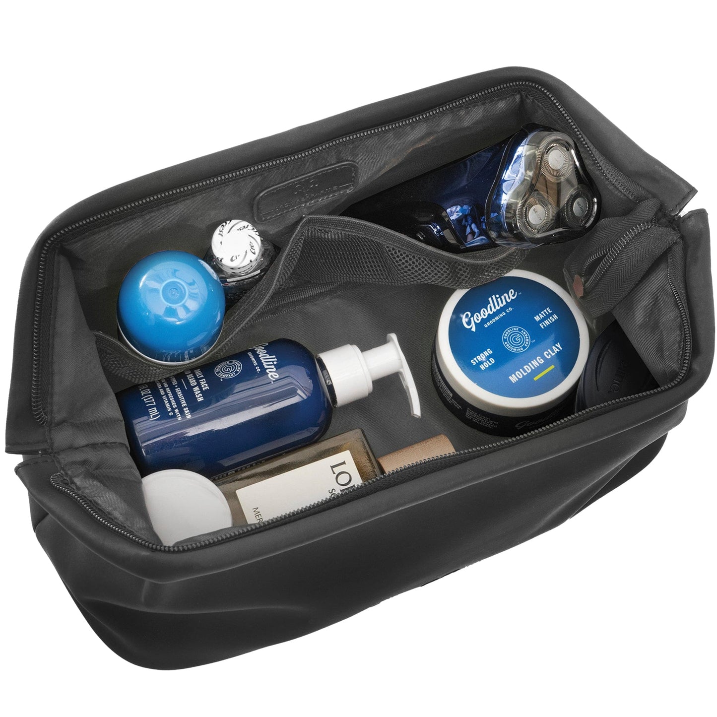 Jack Abrahams The Triton Square Frame Smooth Tarpaulin Travel Dopp Kit