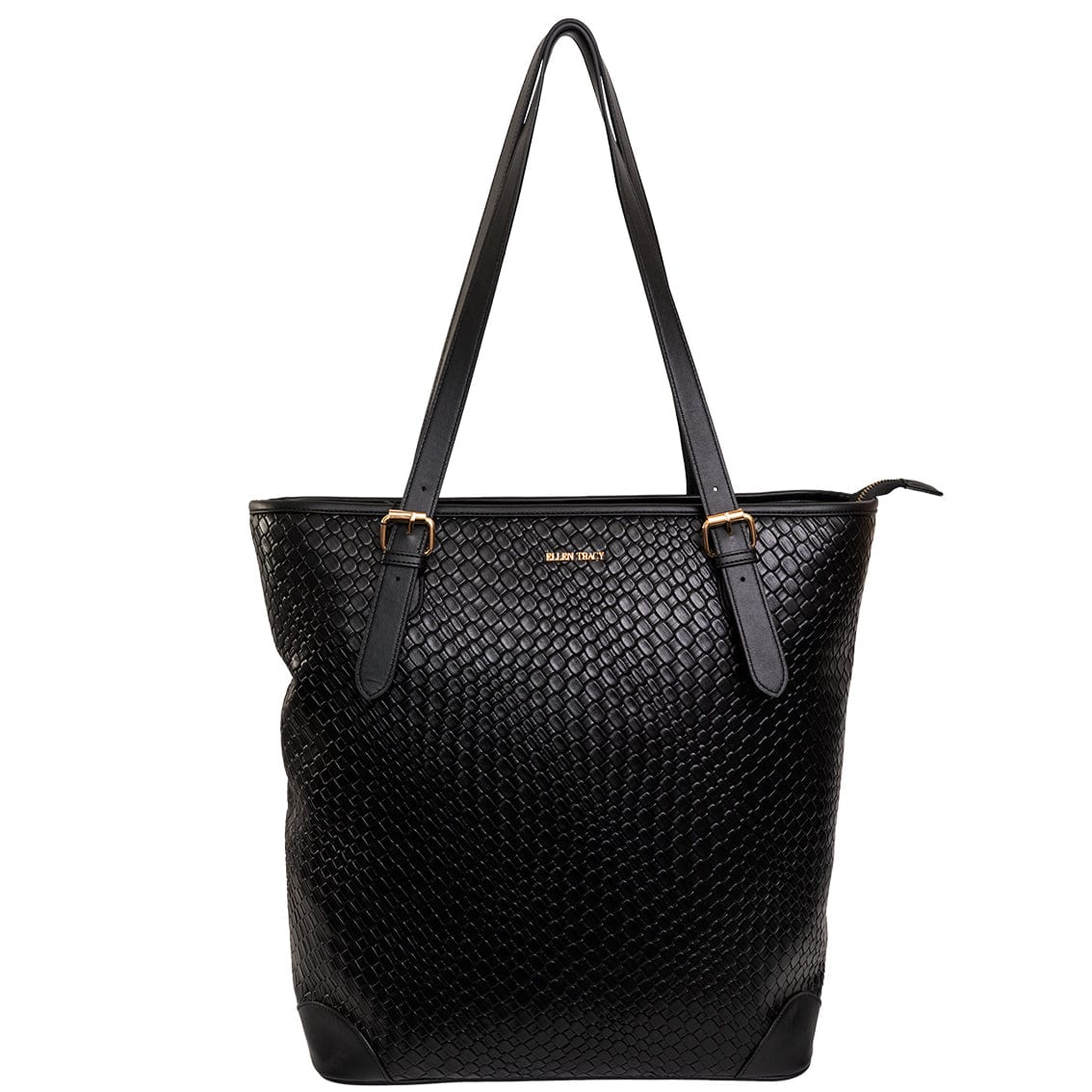 Ellen Tracy 18 Inch Woven Large Travel Workbook Tote Bag
