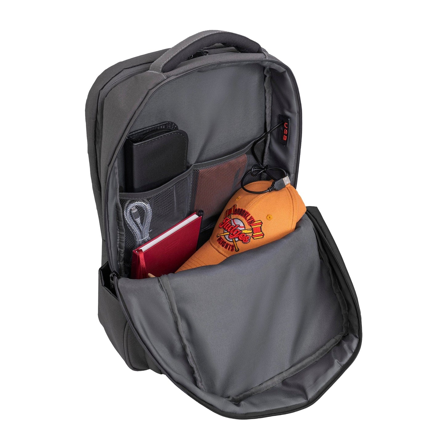 Jack Abrahams |The Columbia | Men's 18-In Lightweight Textured Workbook Backpack with USB Port