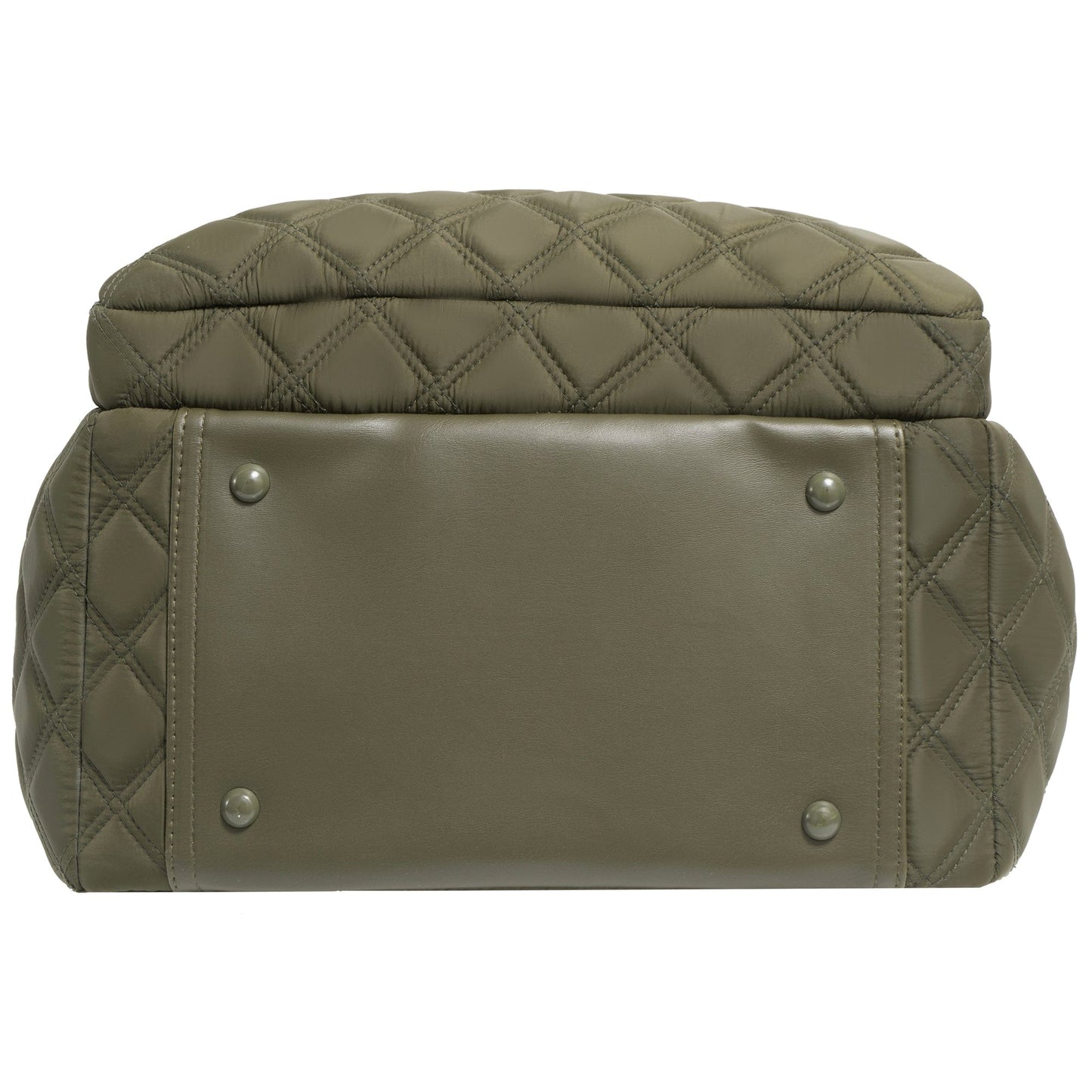 Joan & David Diamond Quilted Puffer Nylon Square Laptop Backpack