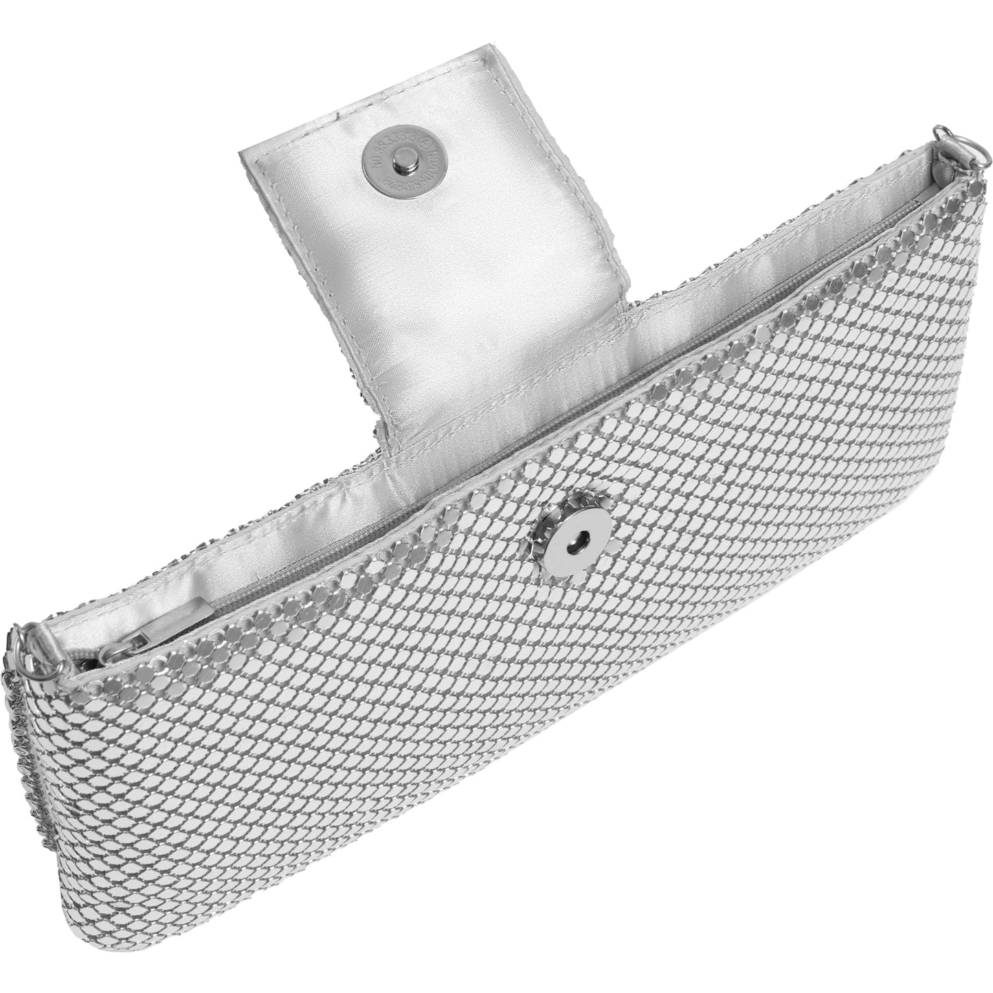 Magid Metal Mesh Flap Pearl Bag