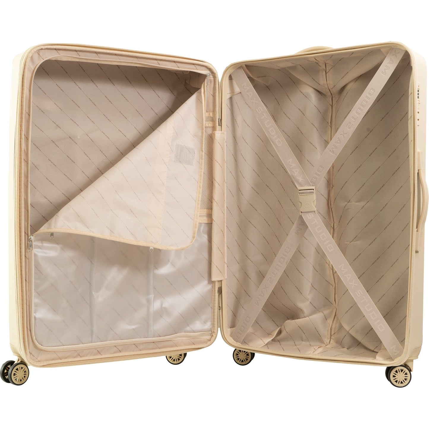 Max Studio The Square Embossed ABS 2-Piece Hard-Sided Luggage Set