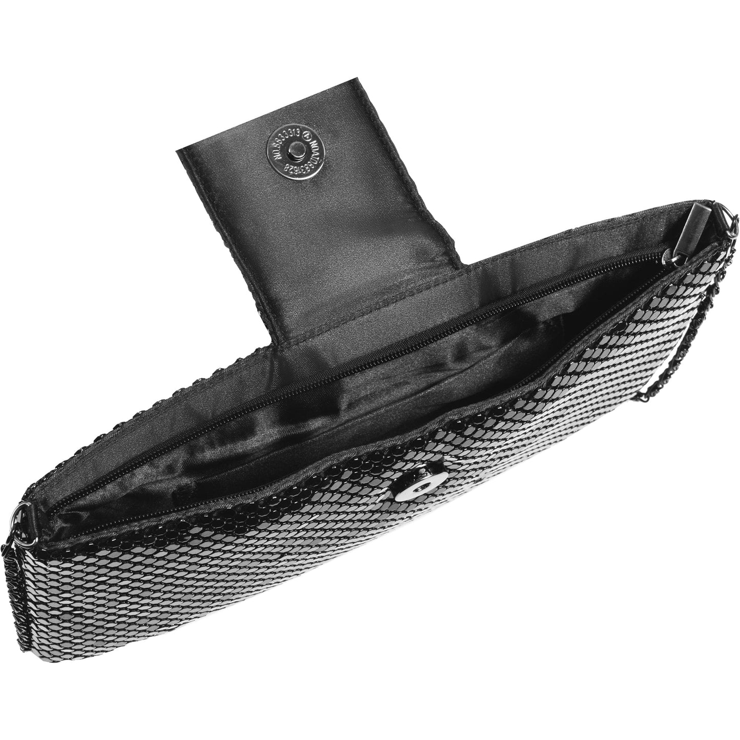 Magid Metal Mesh Flap Pearl Bag