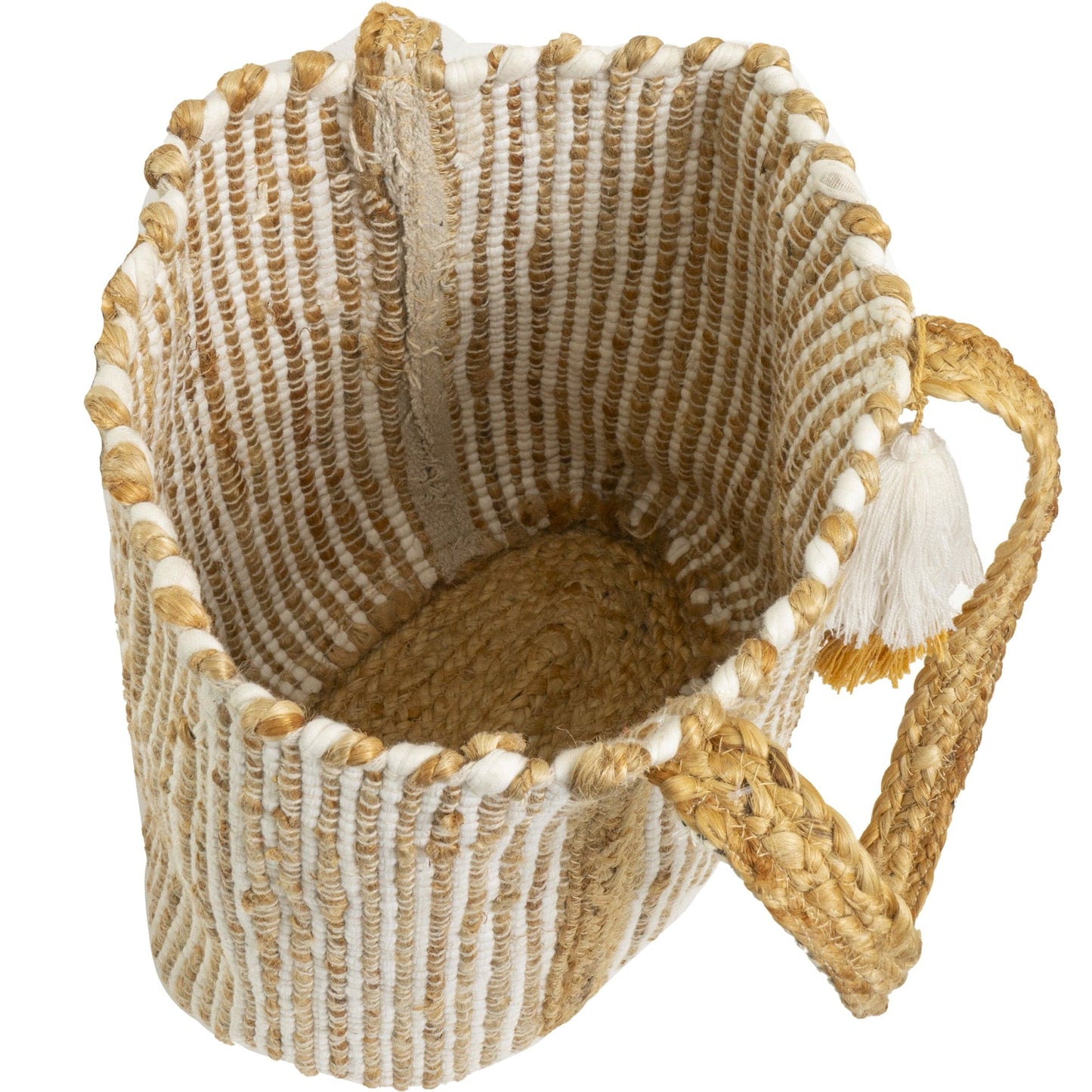 Magid Natural Straw Jute & Cotton Woven Tote