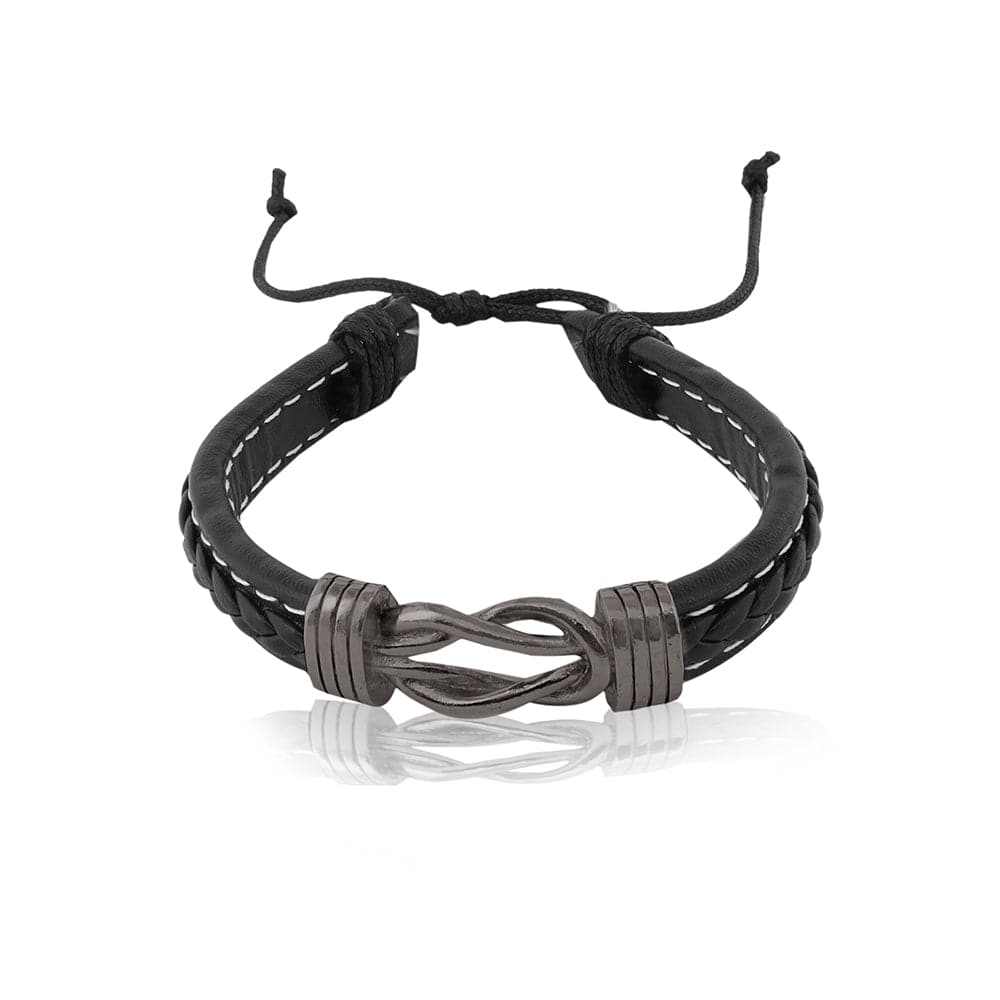 French Connection Men's 45MM Gun Metal Black Watch & Bracelet Gift Set