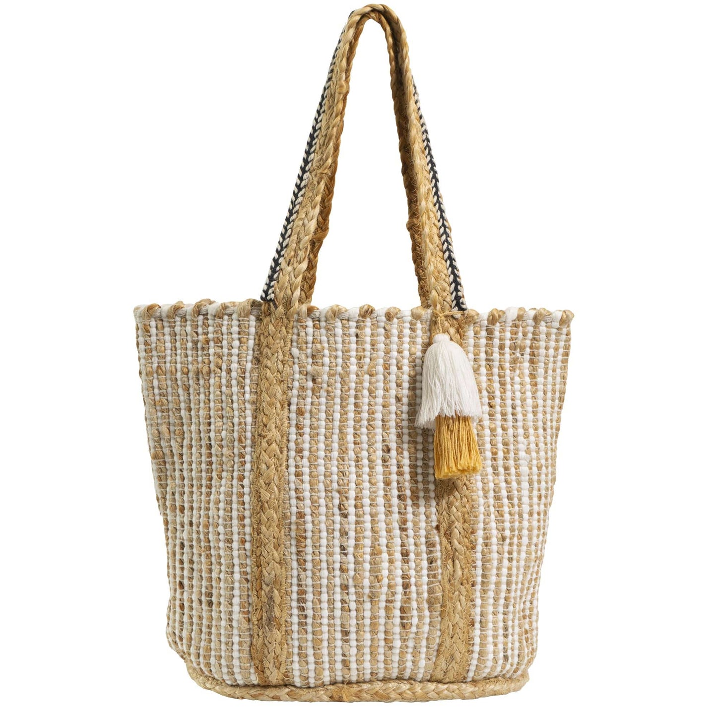 Magid Natural Straw Jute & Cotton Woven Tote