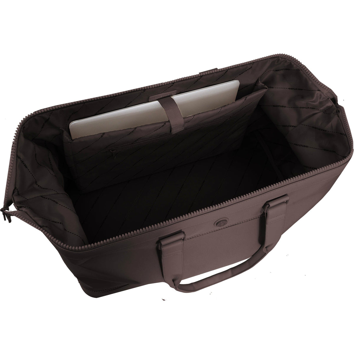 Max Studio Sport Nylon & Faux Leather Drop Bottom Duffel Bag