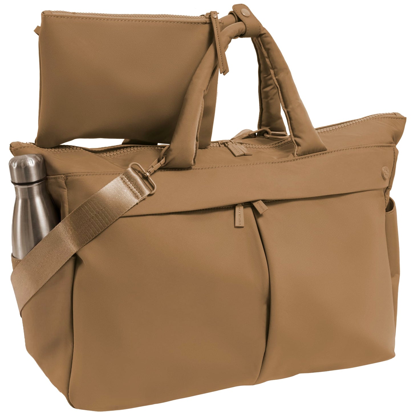 Max Studio The Sylvia 21 Inch Twill Nylon Double Handle Weekender Duffle