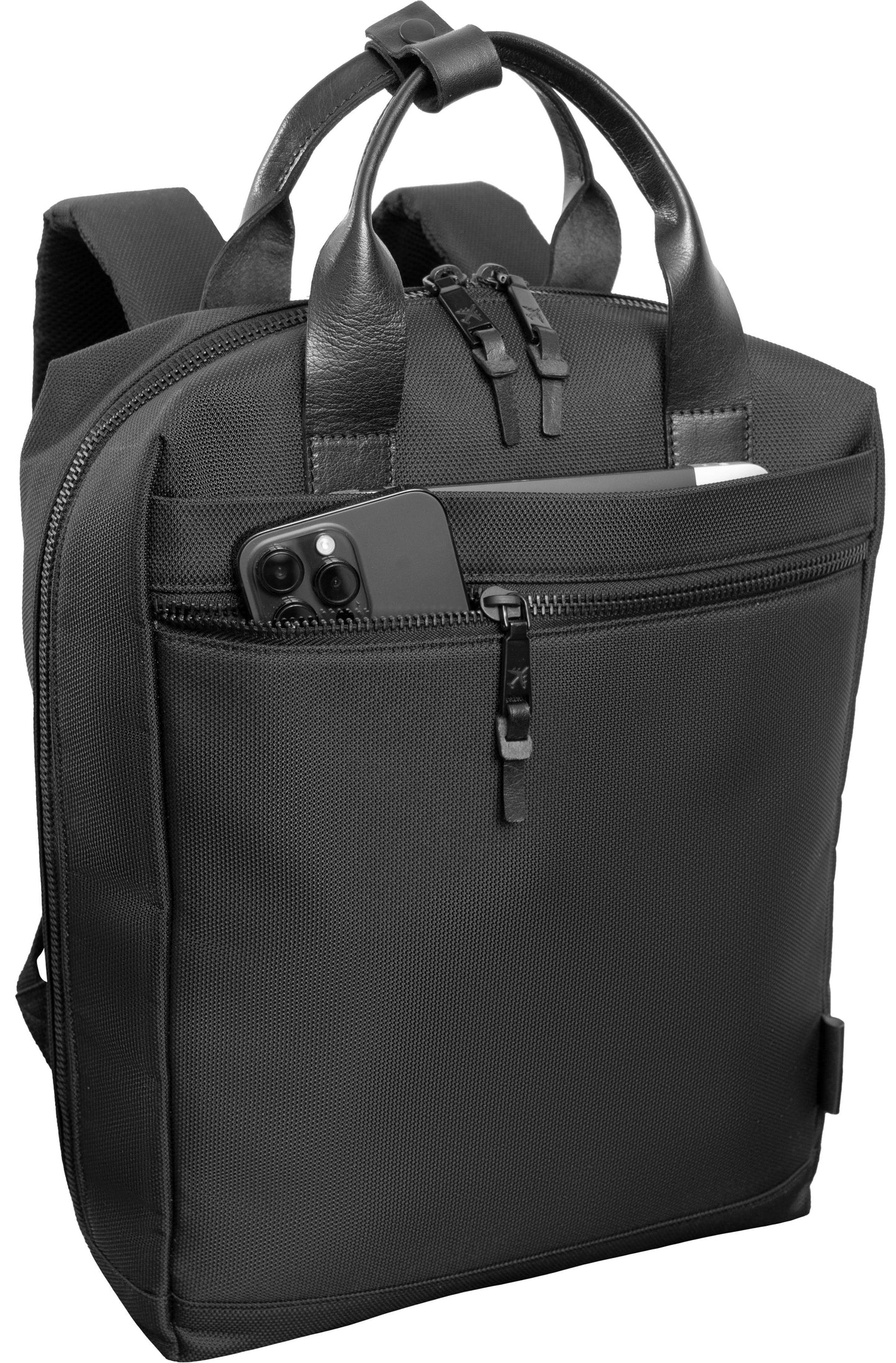 Boarding Pass The Voyager 18” 20 oz. Waxed Canvas Travel Backpack - Black