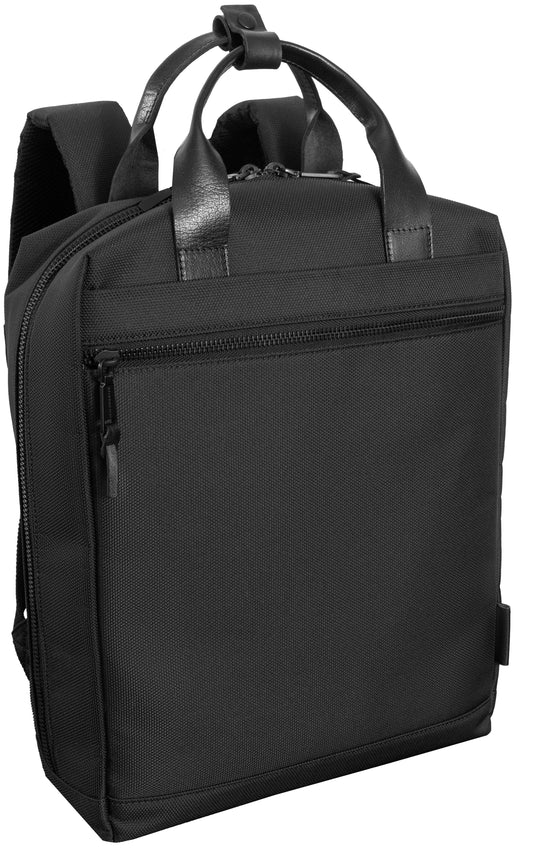 Boarding Pass The Voyager 18” 20 oz. Waxed Canvas Travel Backpack - Black