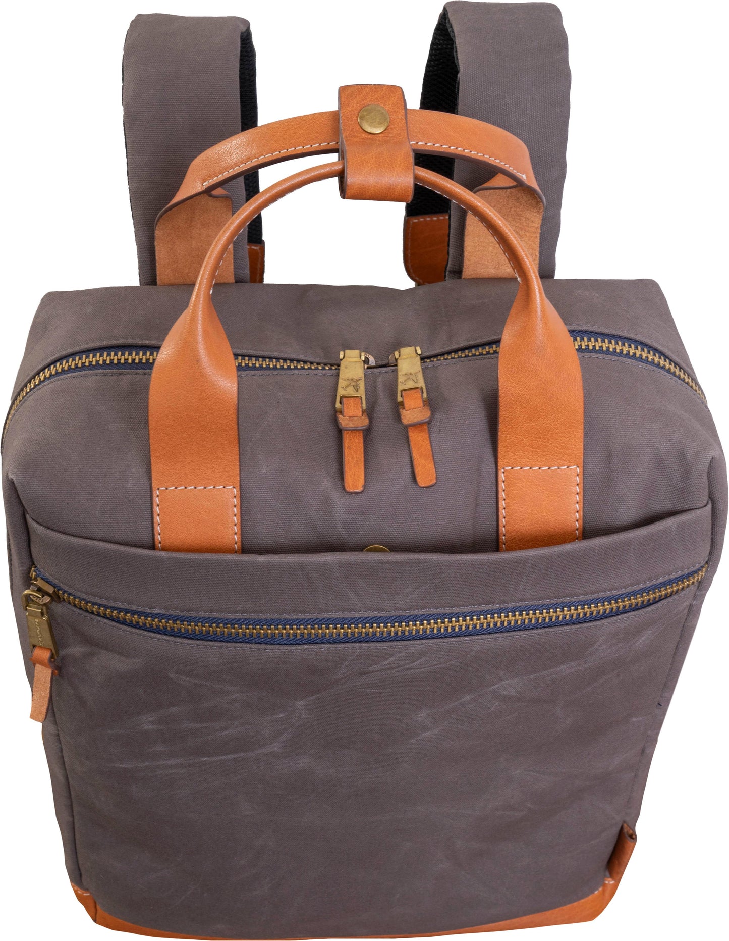 Boarding Pass The Voyager 18” 20 oz. Waxed Canvas Travel Backpack - Grey