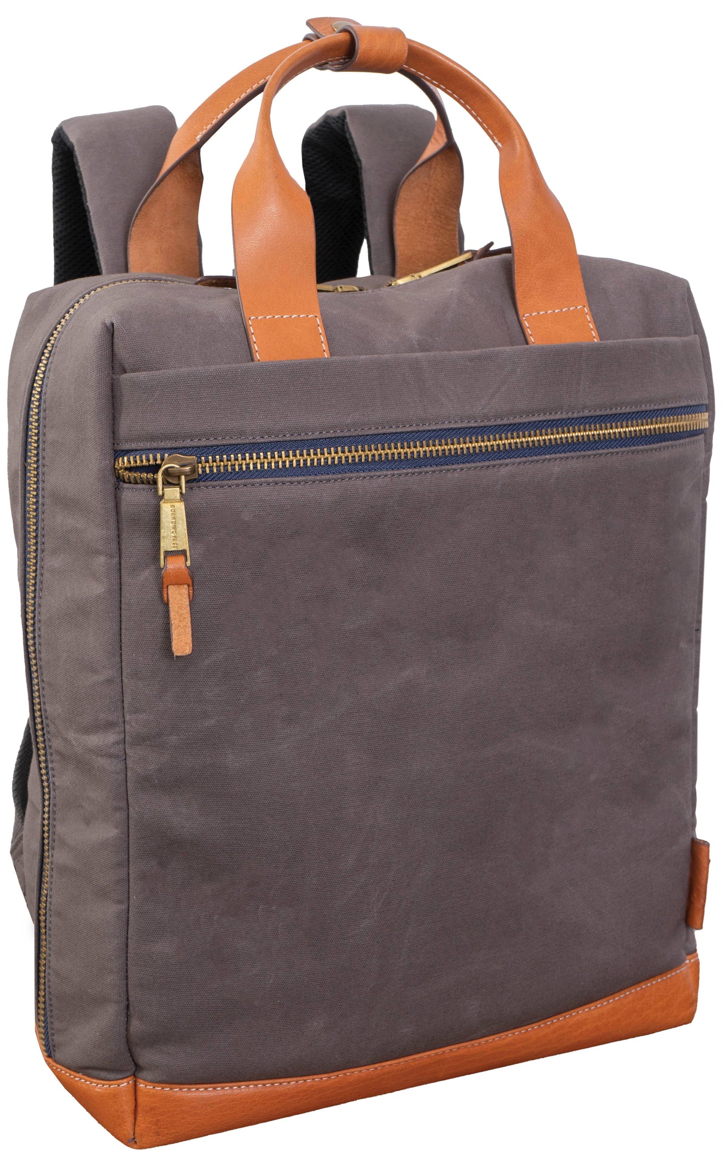 Boarding Pass The Voyager 18” 20 oz. Waxed Canvas Travel Backpack - Grey