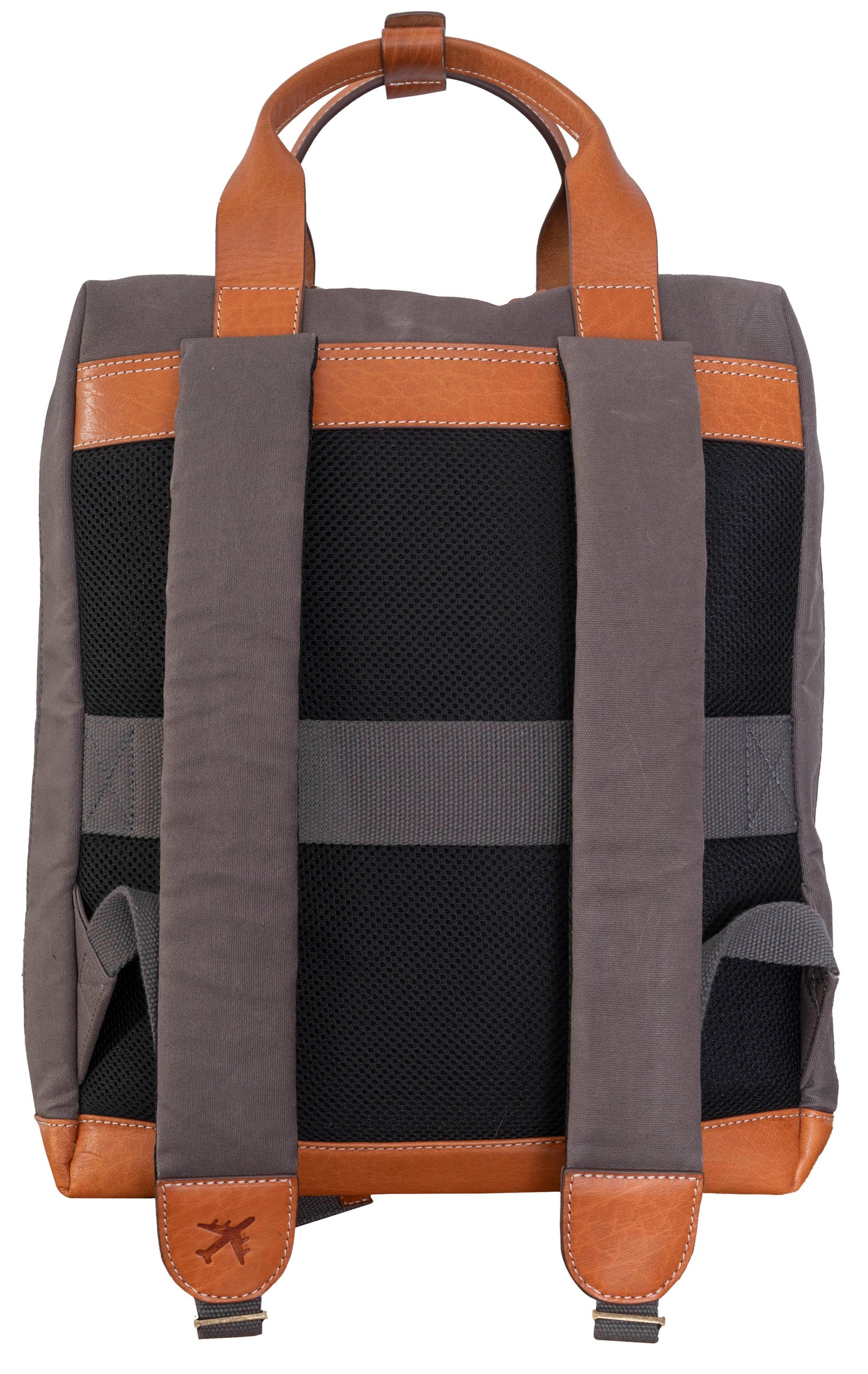 Boarding Pass The Voyager 18” 20 oz. Waxed Canvas Travel Backpack - Grey