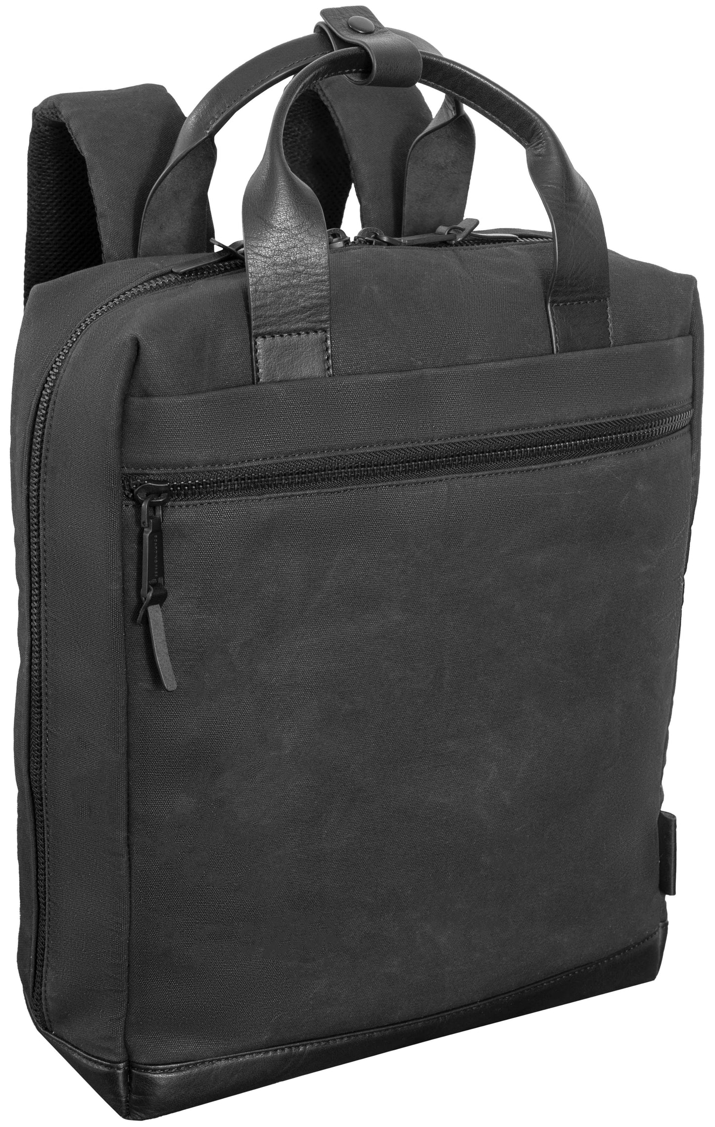 Boarding Pass The Voyager 18” 20 oz. Waxed Canvas Travel Backpack - Black