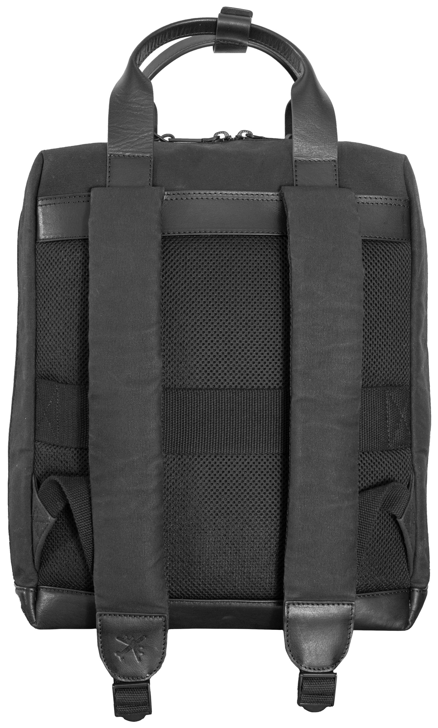 Boarding Pass The Voyager 18” 20 oz. Waxed Canvas Travel Backpack - Black