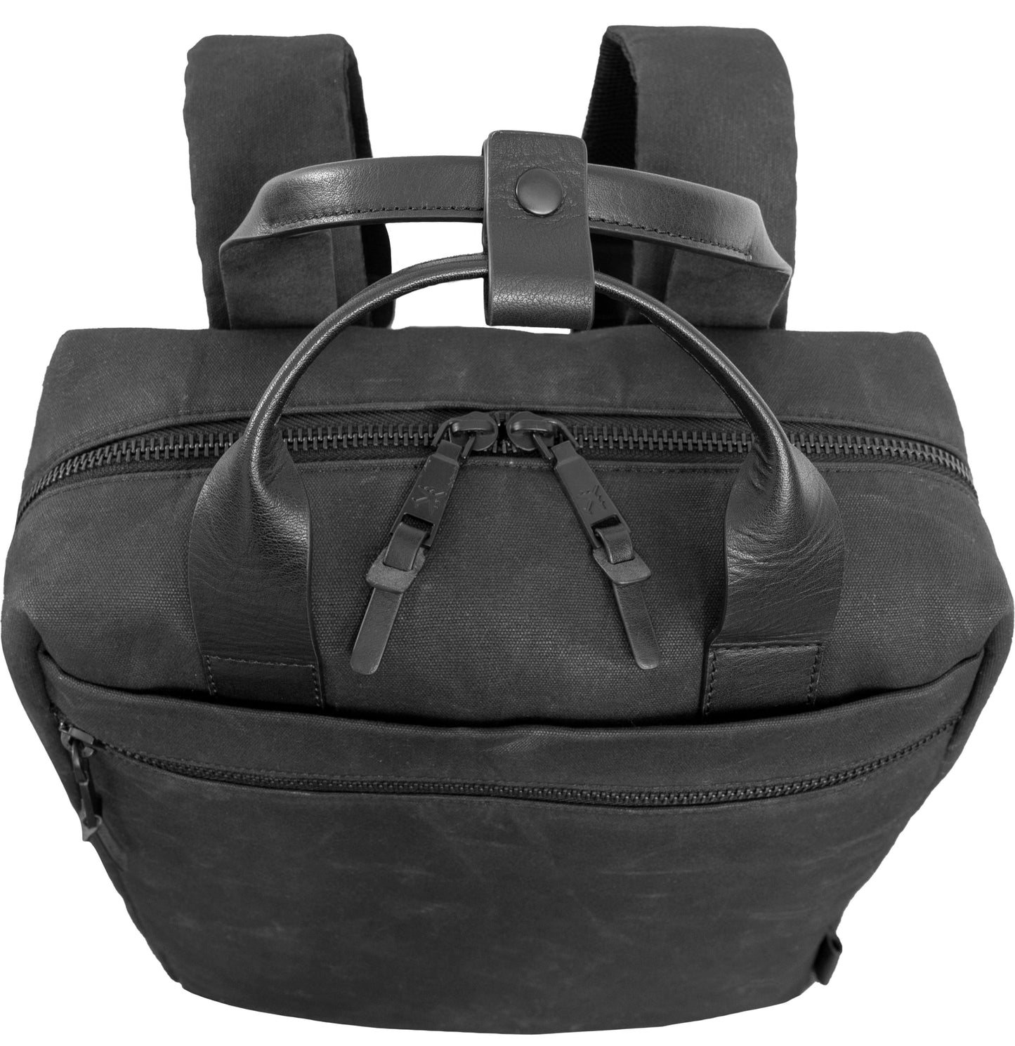 Boarding Pass The Voyager 18” 20 oz. Waxed Canvas Travel Backpack - Black