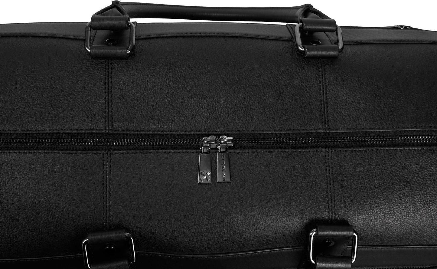 The Gotham 20" Genuine Pebble Grain Weekender - Black