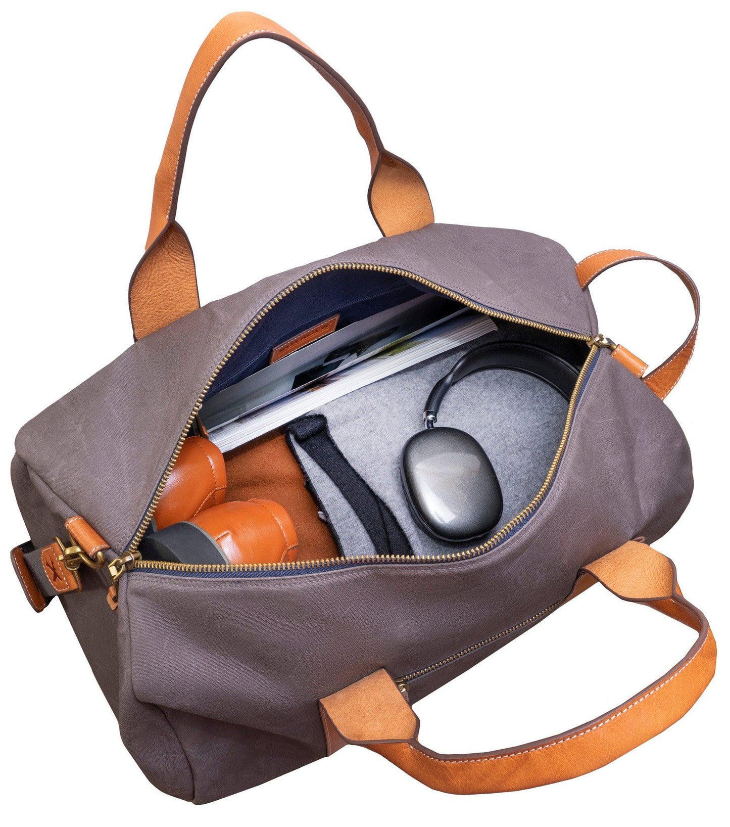 Boarding Pass The Voyager 21" Waxed Canvas Duffel - Black