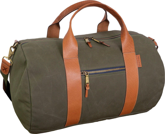 Boarding Pass The Voyager 21" Waxed Canvas Duffel - Black