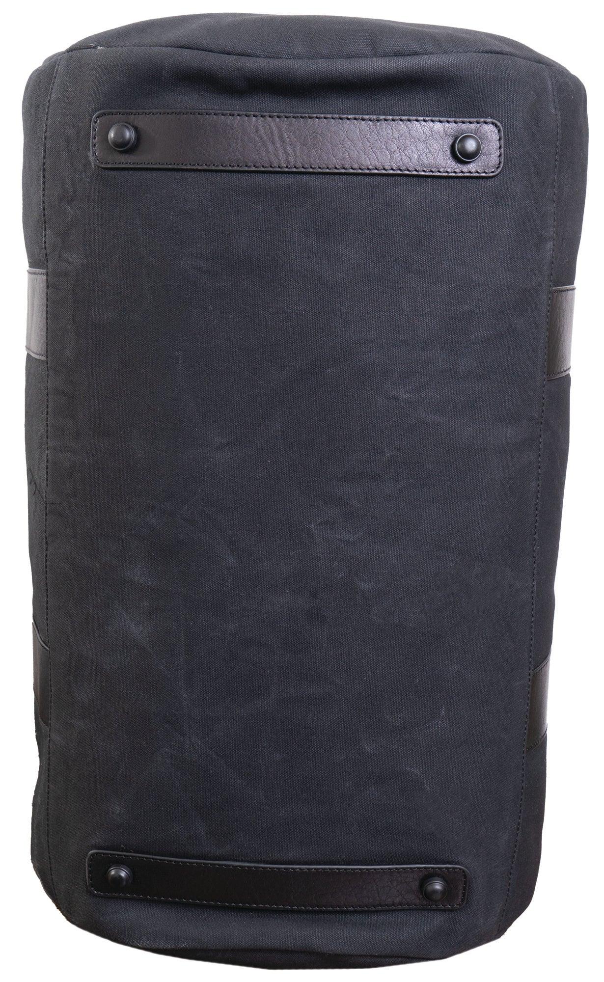 Boarding Pass The Voyager 21" Waxed Canvas Duffel - Black