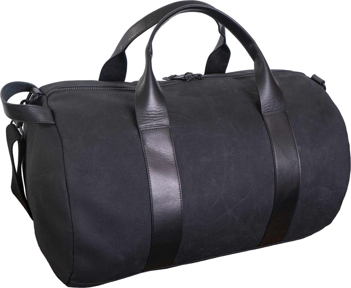 Boarding Pass The Voyager 21" Waxed Canvas Duffel - Black
