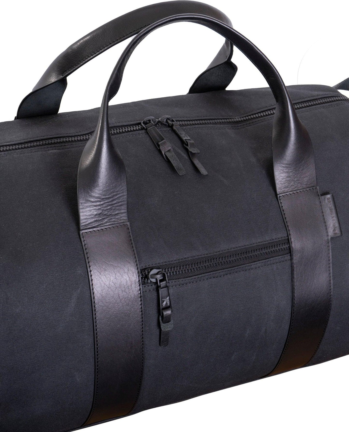 Boarding Pass The Voyager 21" Waxed Canvas Duffel - Black