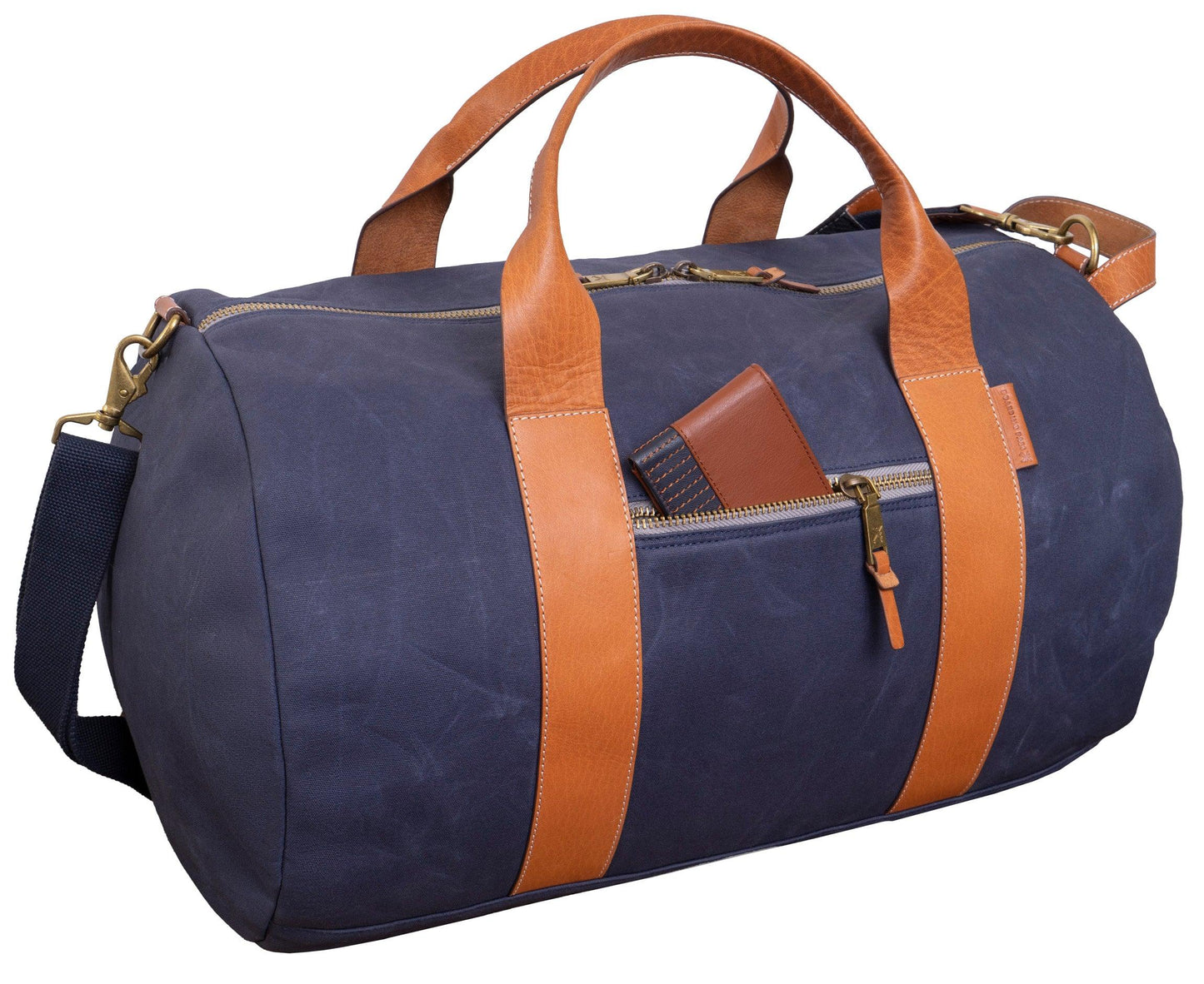 Boarding Pass The Voyager 21" Waxed Canvas Duffel - Black