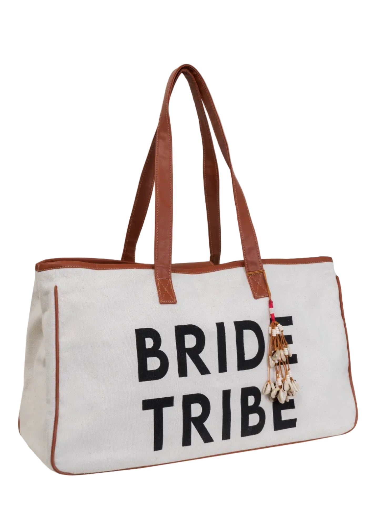 Magid Canvas Slogan Tote "BRIDE TRIBE"