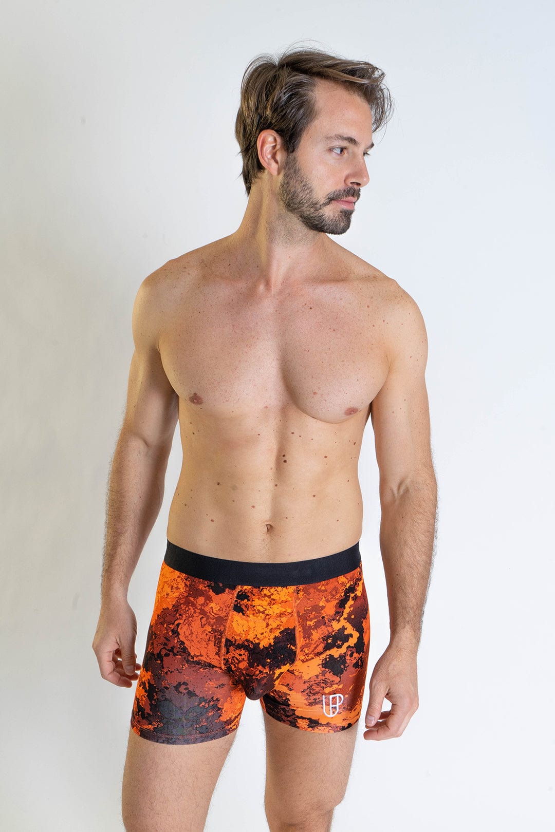 Veil Camo x UP Boxers Hellfire Orange Camo Print Modal Boxer Brief