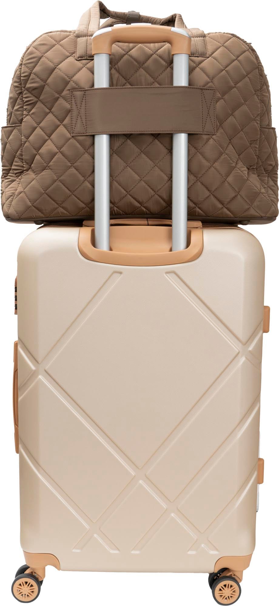 Ellen Tracy 20 Inch Diamond Nylon Quilted Travel Duffel