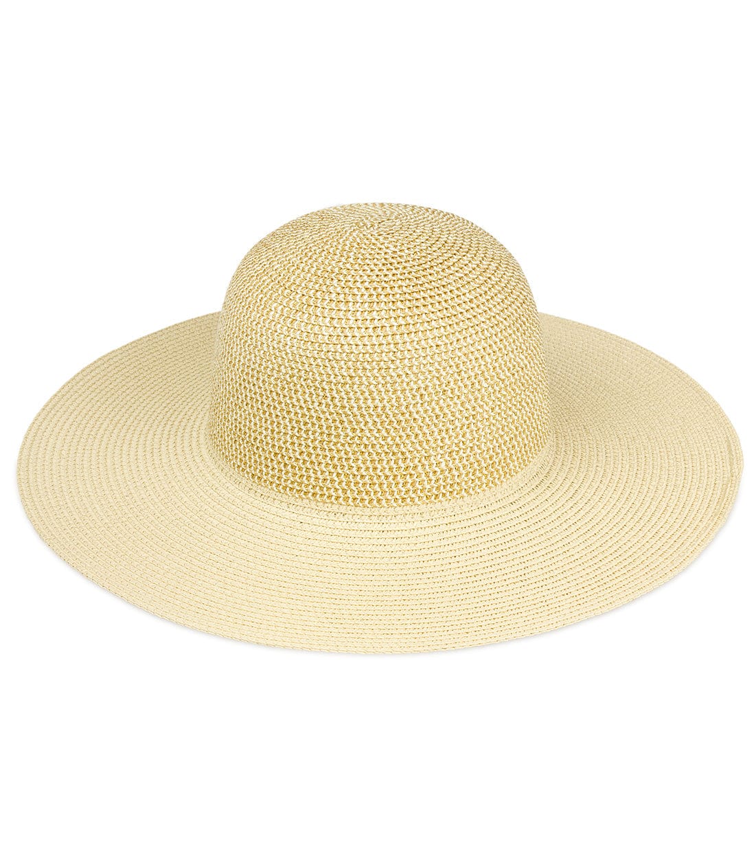 Magid Two Tone Metallic Straw Floppy Hat