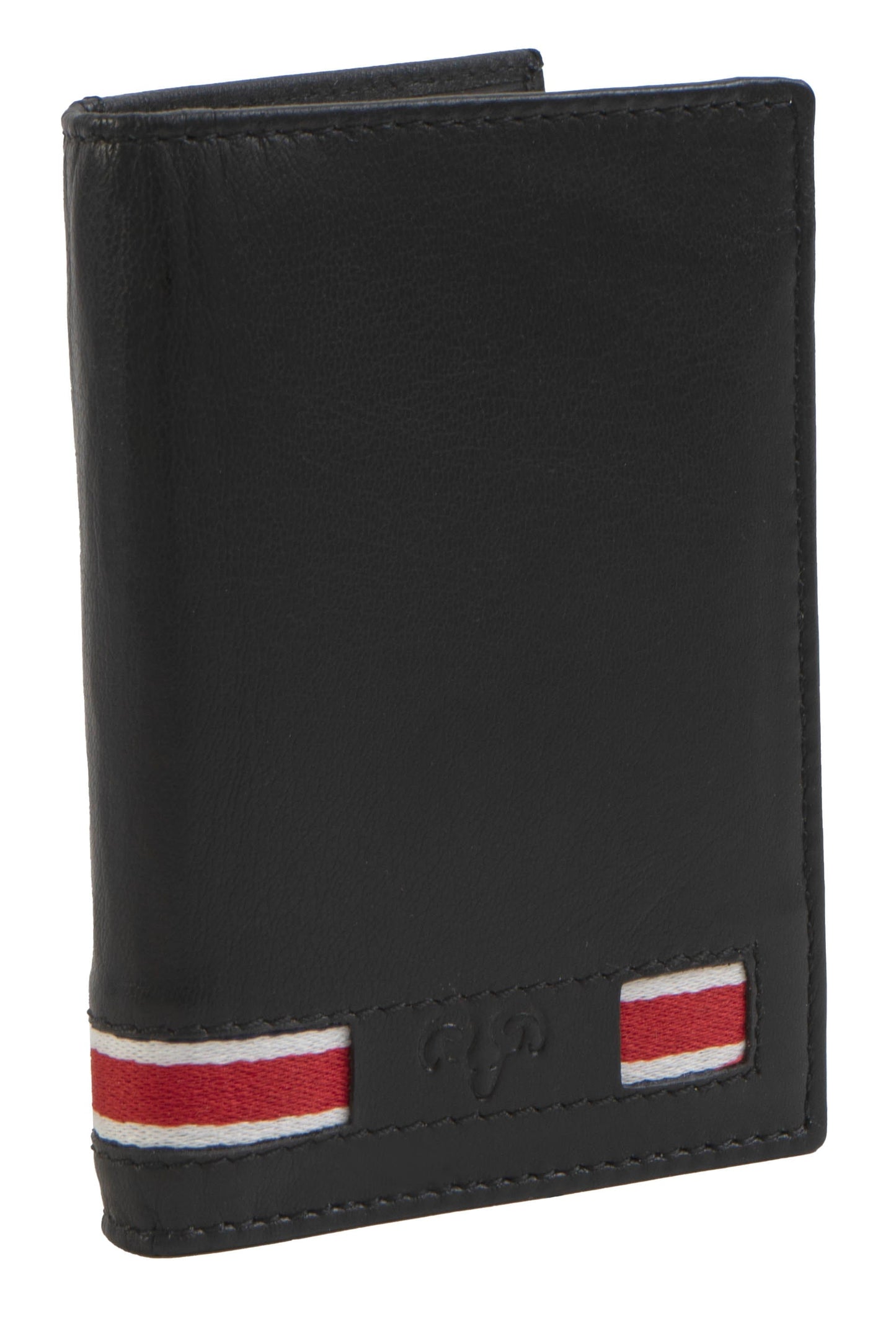 Jack Abrahams Goat Nappa Leather Bi-Fold Wallet with Flip ID Case Black