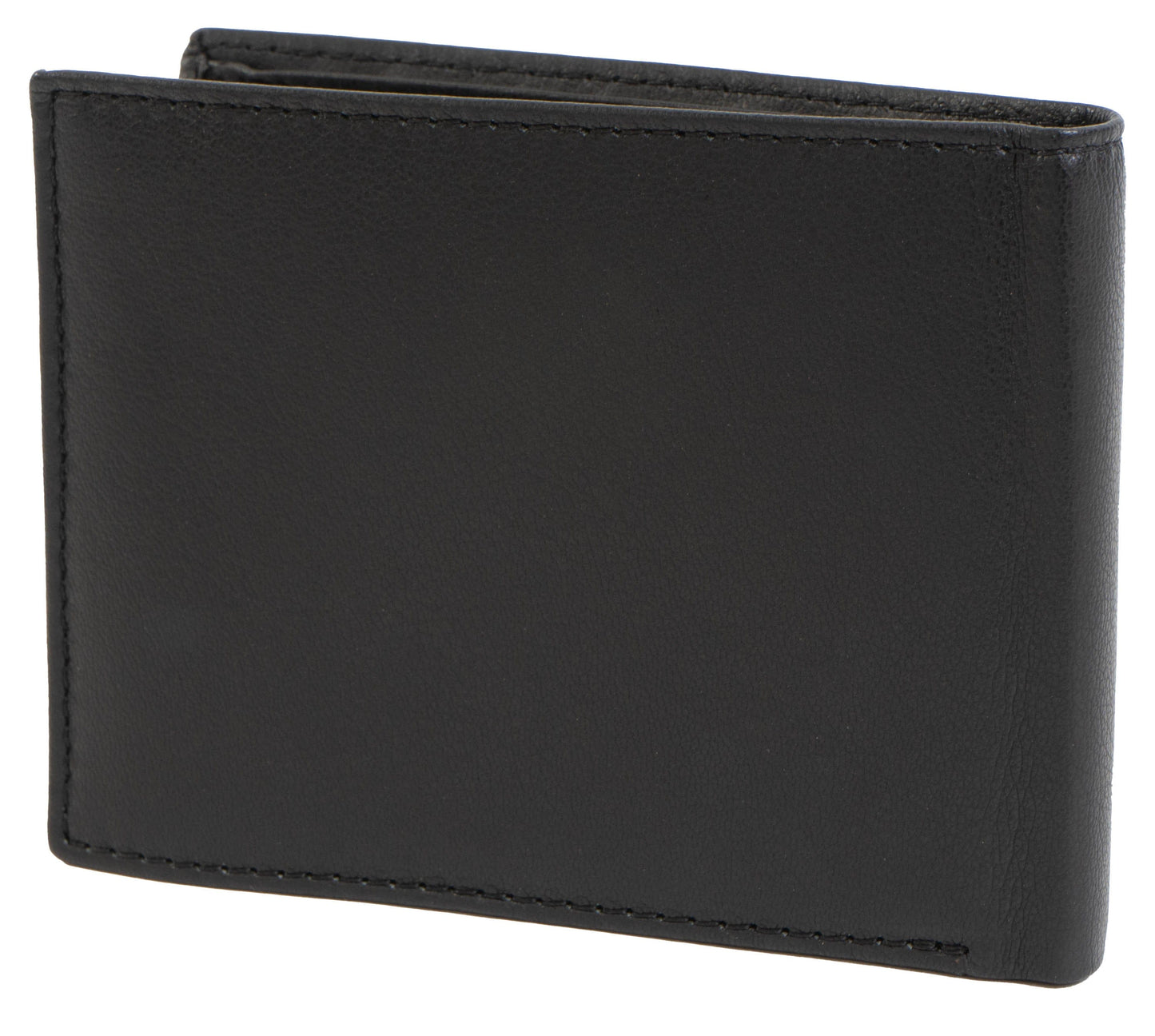 Jack Abrahams Goat Nappa Leather Bi-Fold Minimalist Wallet Black/Cognac