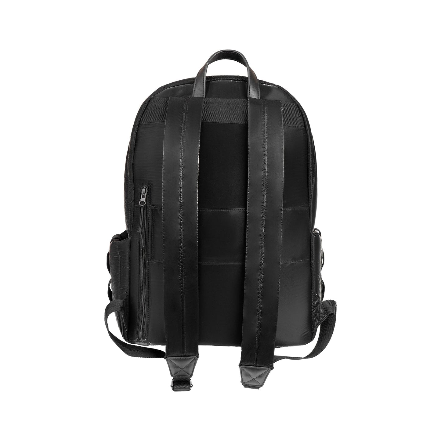 Joan & David Tubular Quilted Metallic Puffer Nylon 18-Inch Workbook Backpack