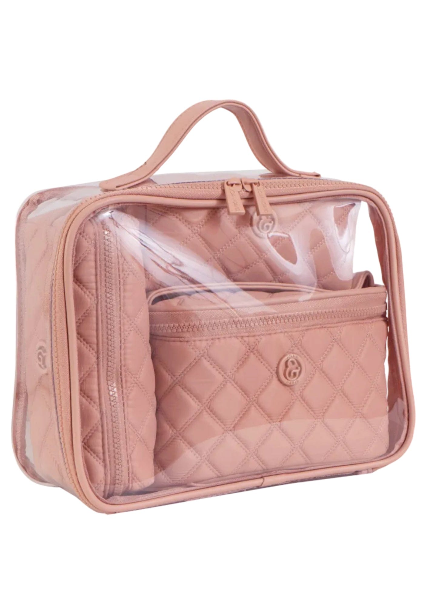 Joan & David The Diamond Quilted Nylon 4 Piece Toiletry Set
