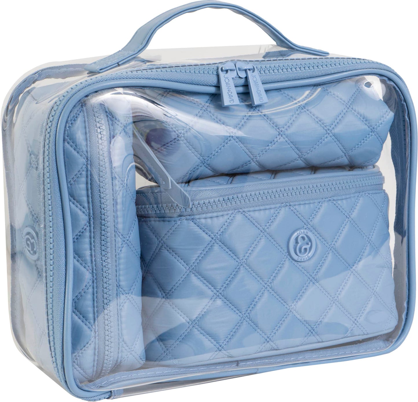 Joan & David The Diamond Quilted Nylon 4 Piece Toiletry Set