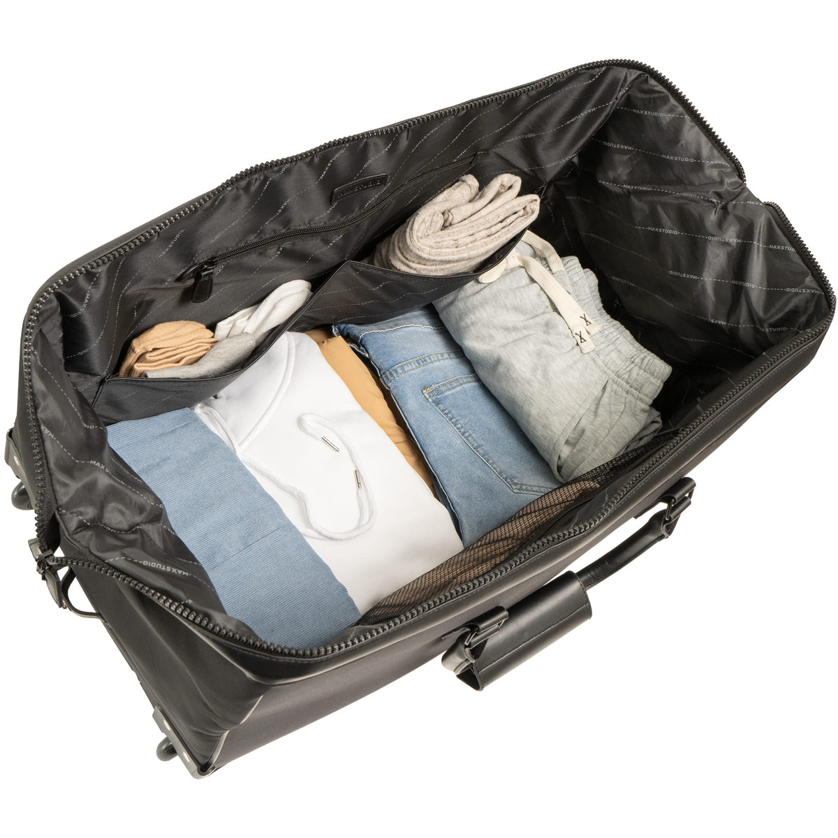 Max Studio The Atlas 22 Inch Sport Nylon Rolling Duffel