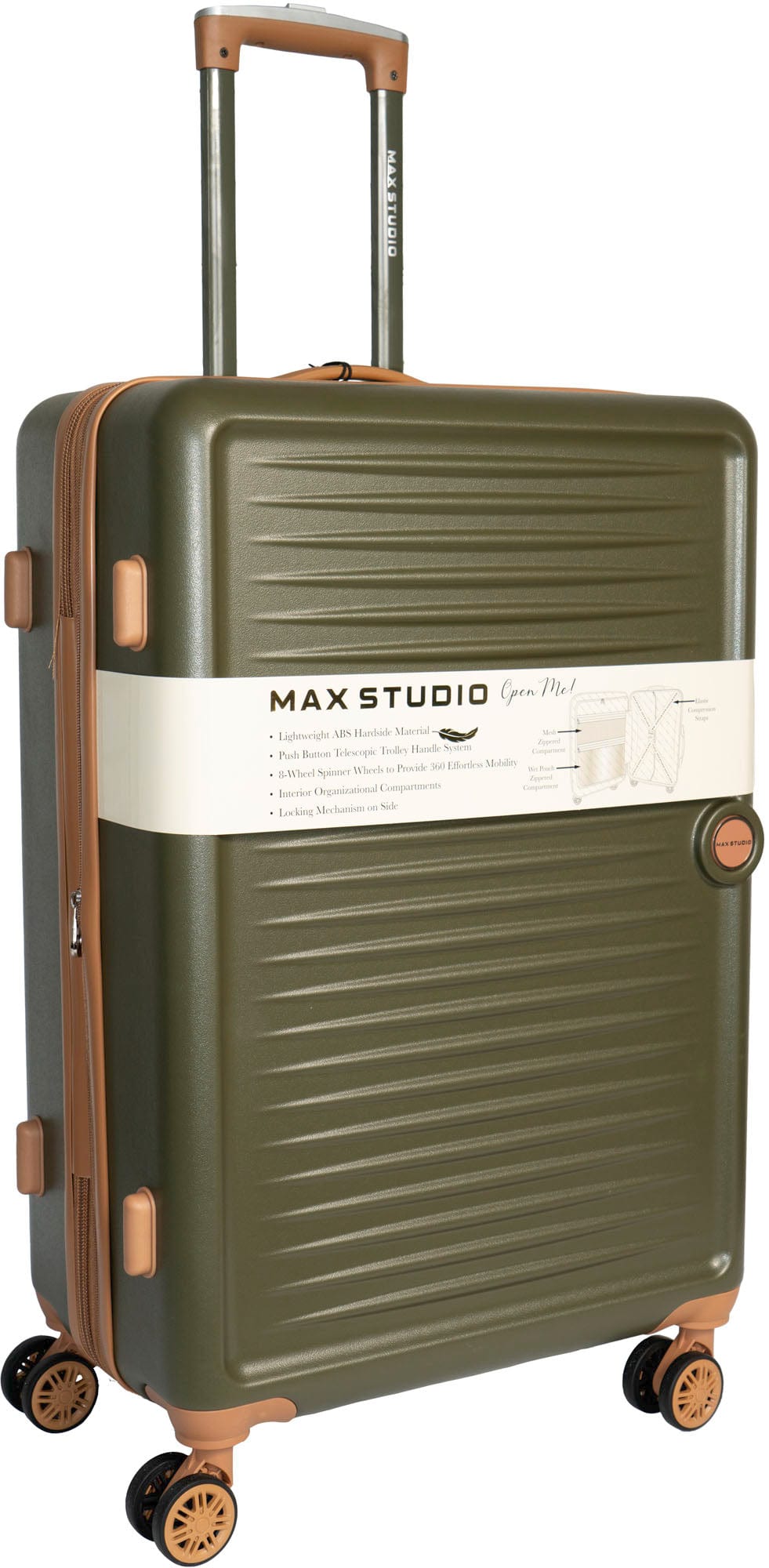 Max Studio ABS 3-Piece Hard Sided The Lisbon Luggage Set