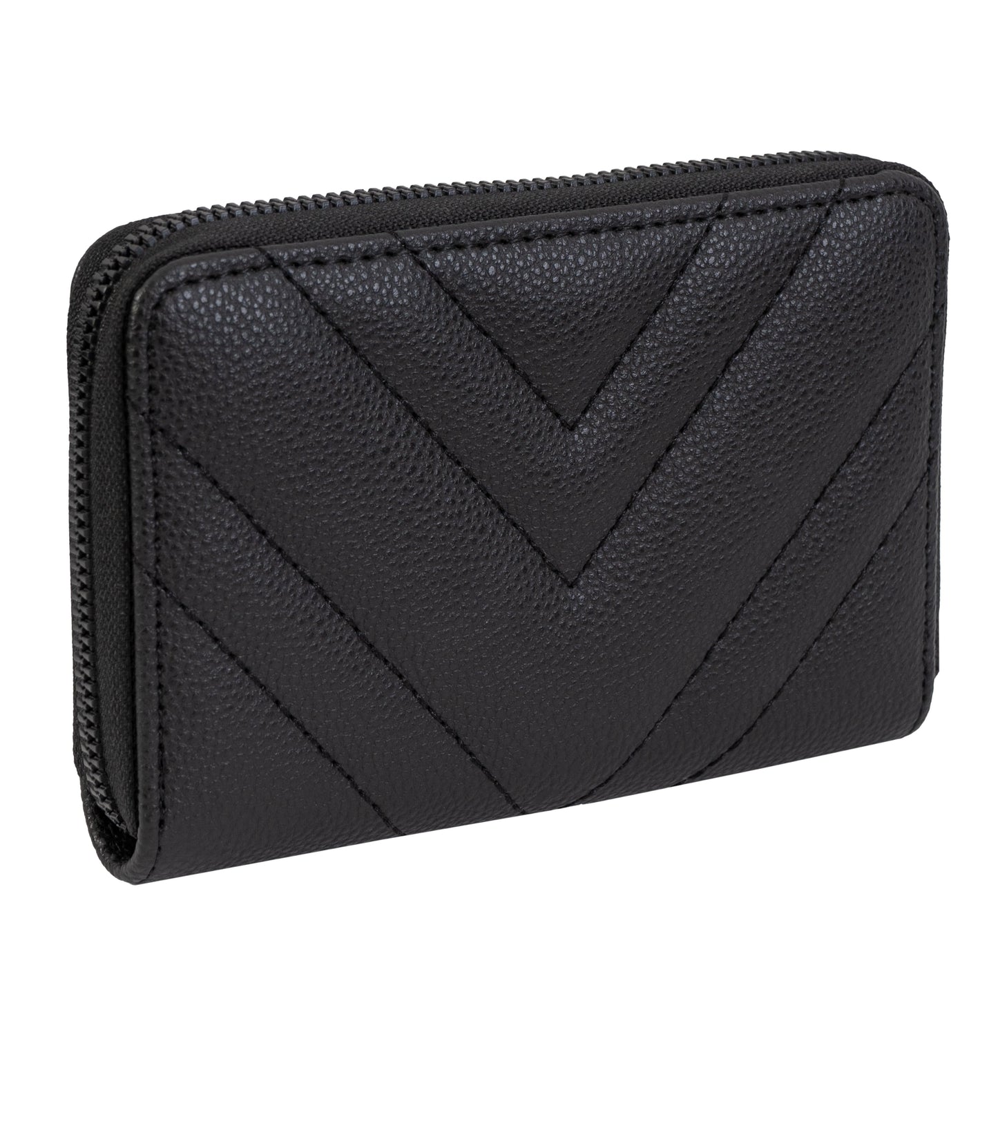 Rebecca & Rifka Quilted Pebble Chevron Medallion Zip Indexer Wallet