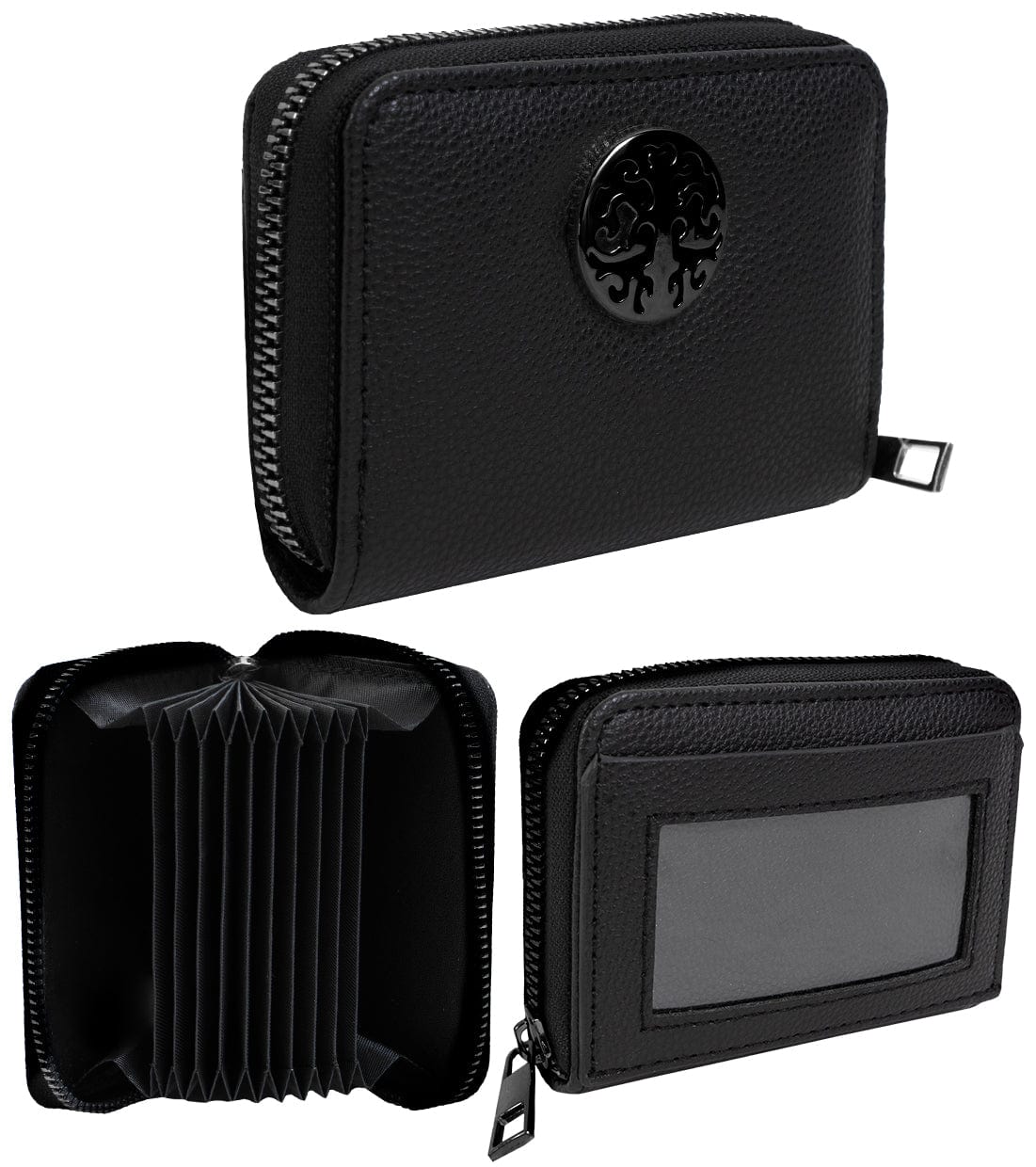 Rebecca & Rifka Pebble Medallion Zip Accordian Wallet