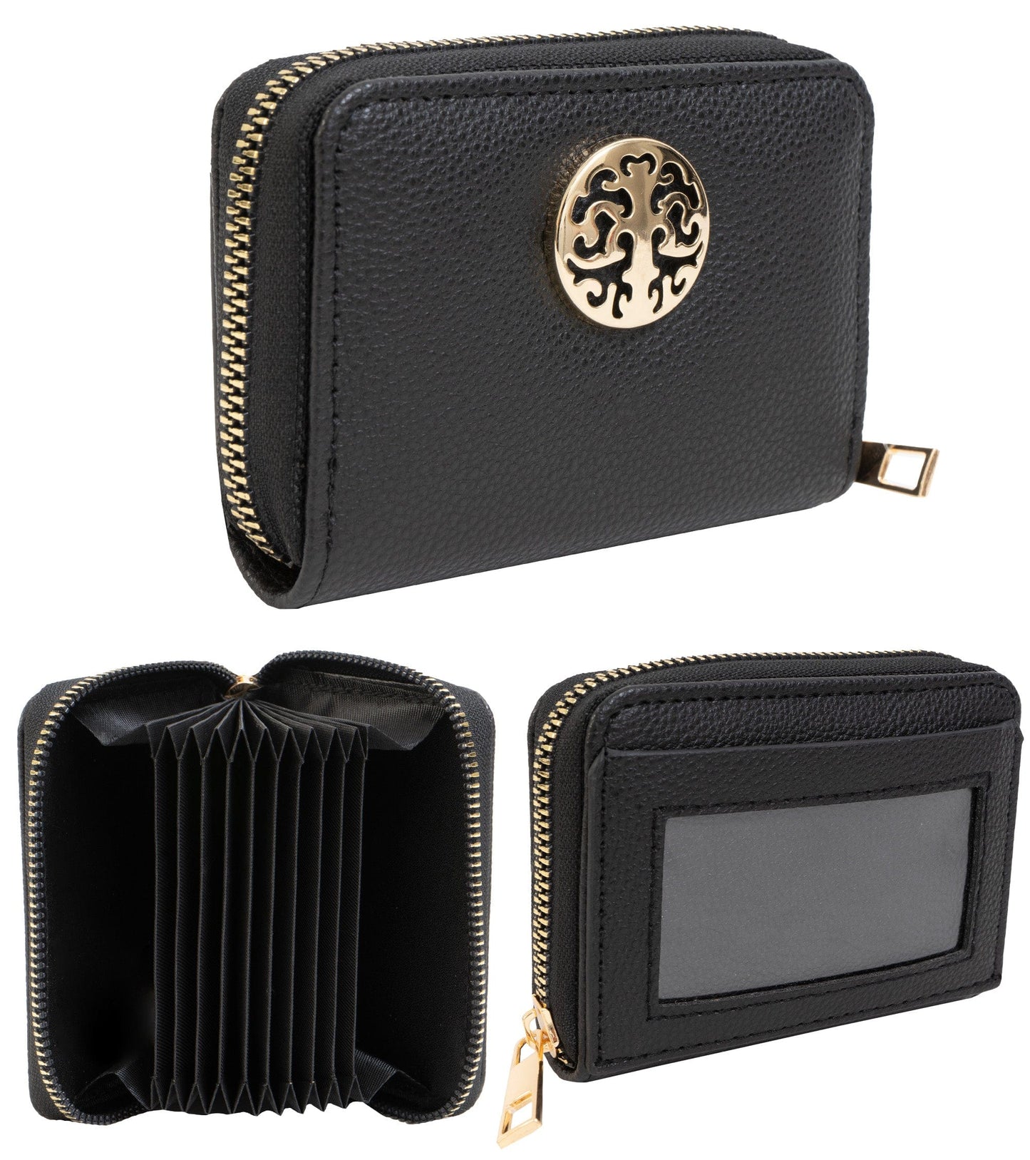 Rebecca & Rifka Pebble Medallion Zip Accordian Wallet