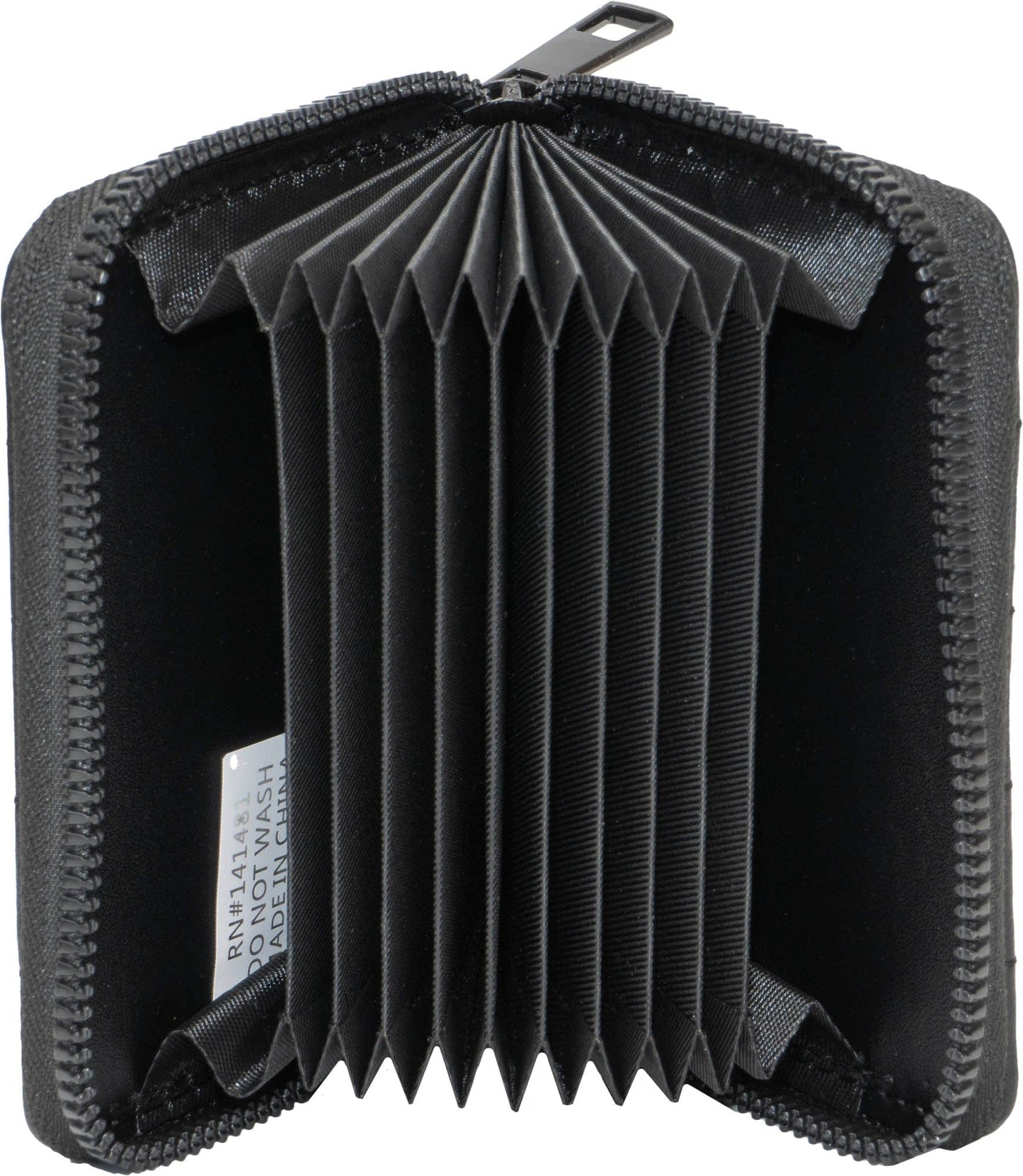 Rebecca & Rifka Smooth Abstract Chevron Tubular Quilt Medallion Zip Accordian Wallet